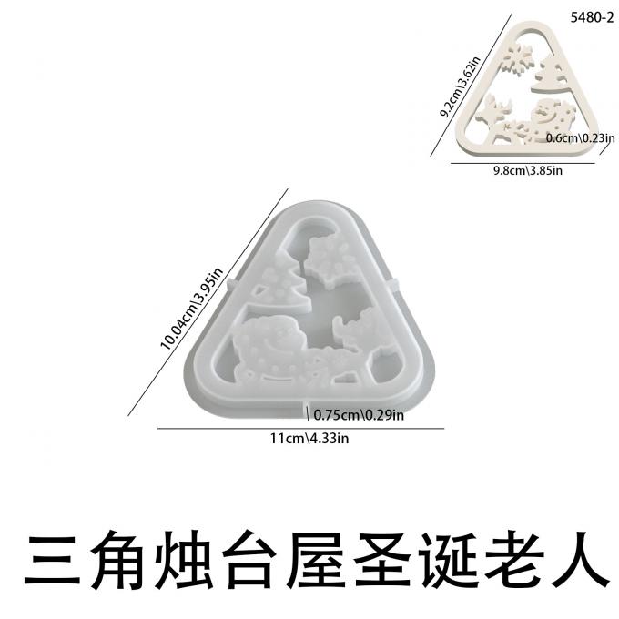 Triangle Santa Triangle Santa Claus Snowman Christmas Tree Elk House Gift Hollow ...