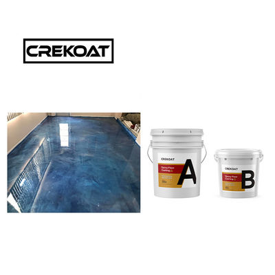 Pintura de piso epoxi impermeable cristalina 1 mm Antiderrapante recubrimiento epoxi cero COV