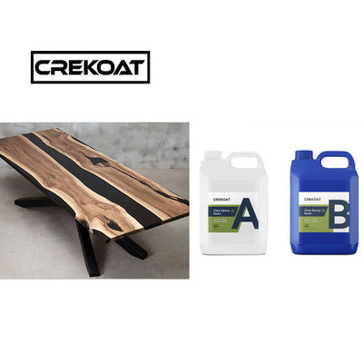 Resina epoxi de vidrio líquido polivalente arenada en el borde del río Resina epoxi de mesa