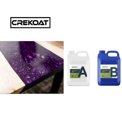 Madera de dos partes resina epoxi transparente brillante bastón espeso verter resina