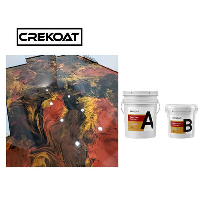 Burbuja de epoxy del piso del remolino metálico translúcido de la resina libre