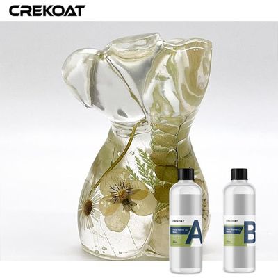 Resistencia al calor cristal claro resina transparente de dos partes para la fabricación de diormas oceánicos