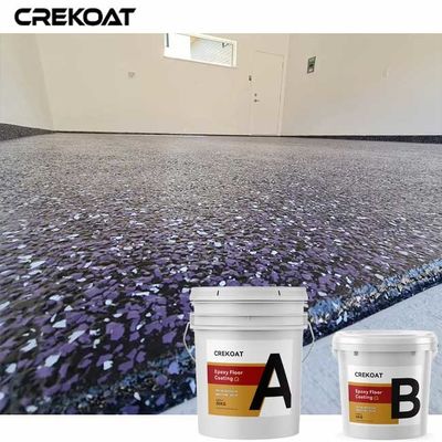 Las áreas comerciales pintan a Chip Epoxy Floor Coating With que mezcla escamas decorativas