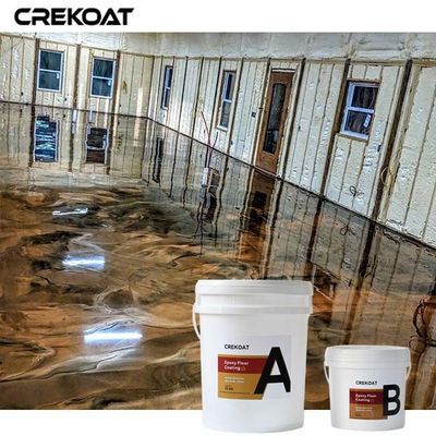 Propiedades resistentes al calor Revestimiento de suelo epoxi metálico Superficie antimicrobiana