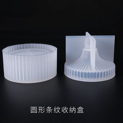 Caja de almacenamiento de cristal DIY caída de gel Molde de banda redonda Caja de almacenamiento de joyas Molde de silicona