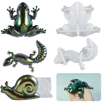 DIY Crystal Dropping Gel Easter Frog Lizard Snail Small Animal Ornament Silicone Mold