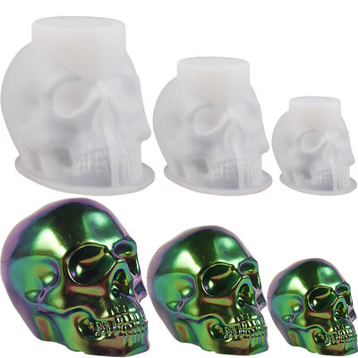 DIY dropper candle, small skull keychain pendant, Halloween skull ornament, silicone mold