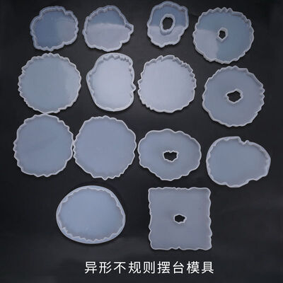 DIY crystal dropper mold irregular wave coaster table mold decorative silicone mold