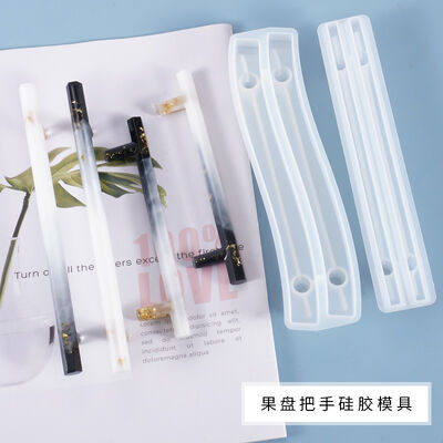 DIY crystal dropper mold fruit tray handle decoration handle ornament bent silicone mold wholesale