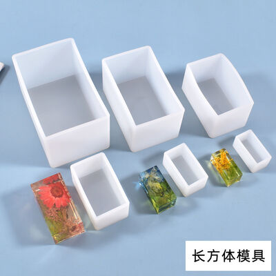 DIY Crystal Dropping Gel Mold Rectangular Pendulum Resin Dry Flower Filling Rectangular Pendulum Silicone Mold