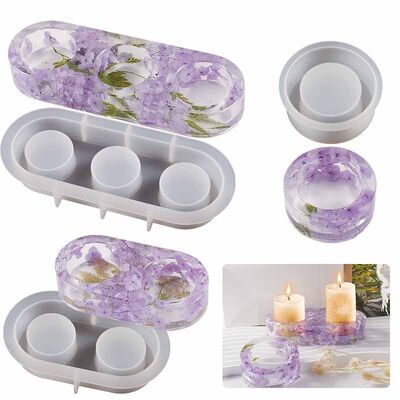 DIY cylindrical candle holder silicone candle mold reinforced cement gypsum candle holder aromatherapy ornament grinding tool