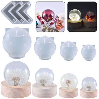 DIY Crystal Dropping Glue Mold Integrated Spherical Pendulum Jewelry Silicone Mold