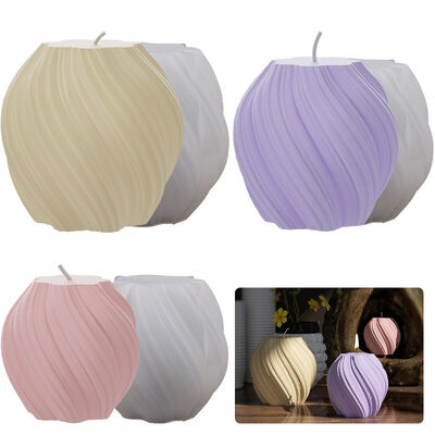 DIY Irregular Geometry Wave Rotating Dropping Mold Abstract Art Column Candle Silicone Mold