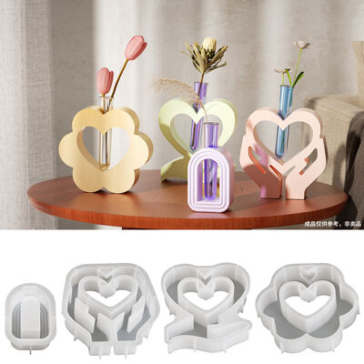 DIY dropper love arch flower vase silicone mold heart-shaped flower vase branch hydroponic flower vase ornament table mold