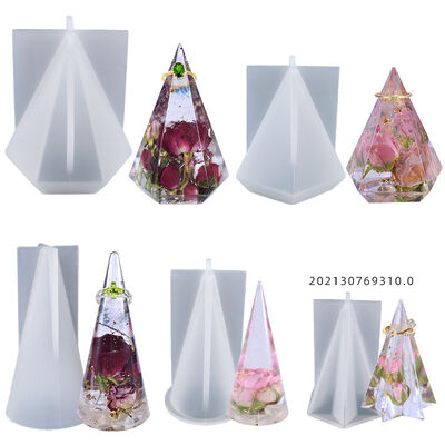 DIY crystal dropper mold cylindrical cone ring holder candle stand jewelry silicone mold