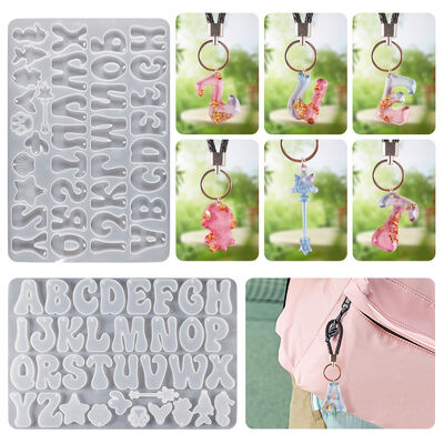 Crystal dropper DIY resin 26 English capital letters marine animal pendant hanging silicone mold