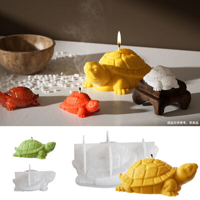 DIY pegamento de caída 3D estereoscópico tamaño de tortuga molde de silicona aromaterapia yeso vela colgante molde de tortuga