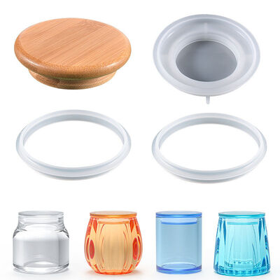 DIY crystal dropper mold, wooden cover sealing ring, resin silicone mold, leak proof source wholesale