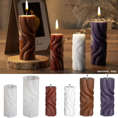 DIY Crystal Dropping Gel Water Wave Wave Pattern Silicone Mold Cylinder Irregular Aromatherapy Candle Gypsum Grinding Machine