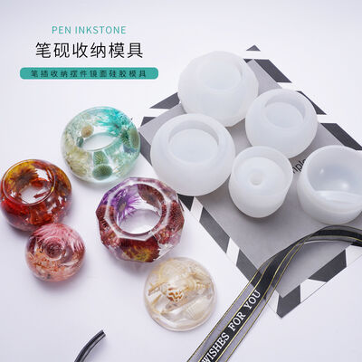 DIY Crystal Dropping Gel Mold Pen Inkstone Storage Pen Insertion Pendulum Decorative Creative Silicone Mold