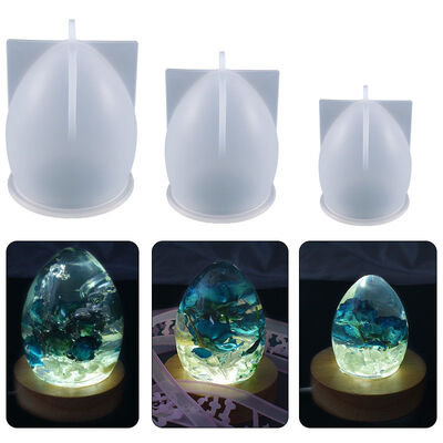DIY crystal dropper mold egg shaped integrated starry sky ball small night light table silicone mold