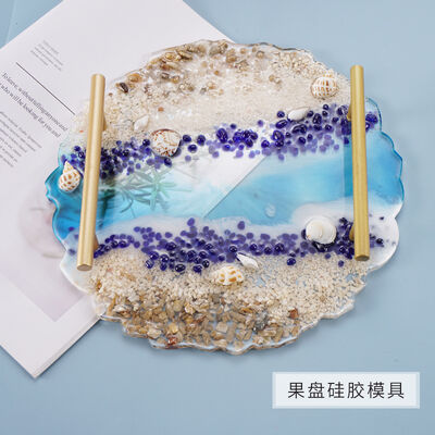 DIY crystal dropper mold, circular lace table, coaster, desktop decoration, fruit tray, silicone mold