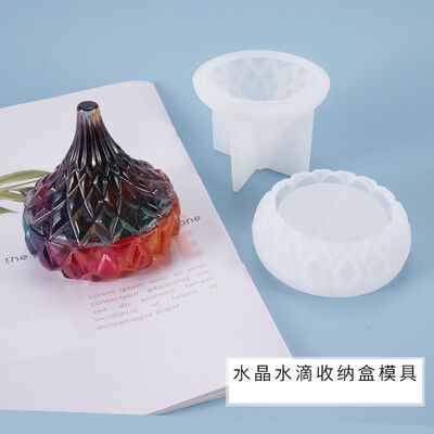 DIY crystal dropper mold, droplet storage box, jewelry storage tank, swing table, storage silicone mold