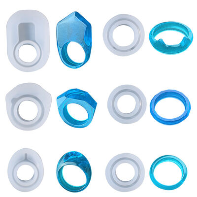 DIY Crystal Dropping Gel Mold Irregular Cut Surface Simple Cat Ear Ring Silicone Mold