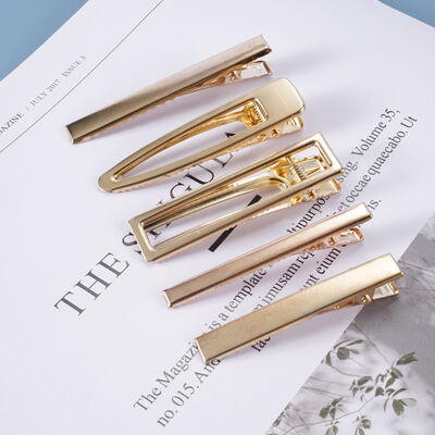 DIY crystal dropper accessories hair clip hair accessories handmade hair accessories duckbill clip straight clip gold