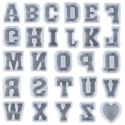 DIY crystal dropper mold 26 large letter table decoration silicone mold spot wholesale
