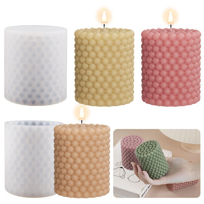 Crystal dropper cylinder aromatherapy candle bubble bead wave point table DIY gypsum ornament silicone mold