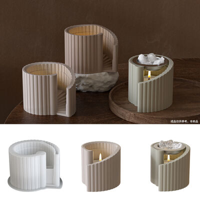 Aromatherapy gypsum cement spiral staircase aroma furnace decoration candle mold DIY candle holder silicone mold