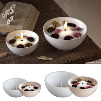Aromaterapia resina yeso cemento recipiente circular de almacenamiento silicona molde bricolaje vela de aroma recipiente de yeso molde
