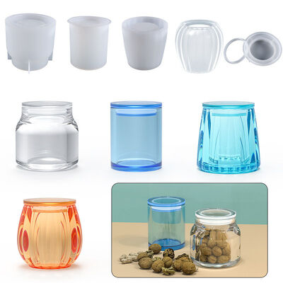DIY dropper sealing bottle sealing can mold striped cylindrical sealing bottle storage box silicone mold