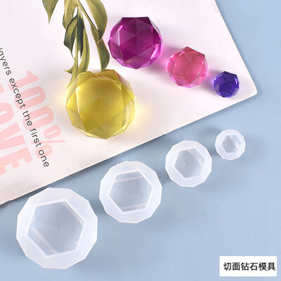 DIY Crystal Dropping Glue Mold High Mirror Surface Diamond Pendant Jewelry Silicone Mold Spot Wholesale