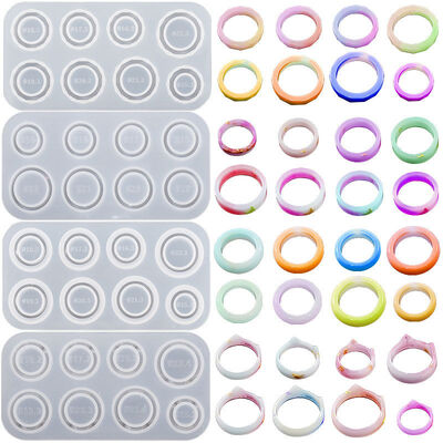 DIY Ring Grinding Flat Cat Ear Curved Diamond Dry Flower Mirror Ring Crystal Dropping Silicone Mold