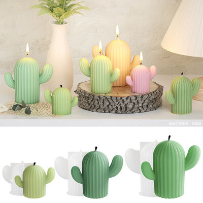 Large, medium, and small drop glue cactus potted plant ornament grinding DIY candle aromatherapy gypsum silicone mold