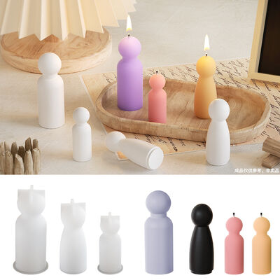 Dropping glue simple portrait geometry 3D three-dimensional decoration DIY character candle aromatherapy gypsum silicone mold