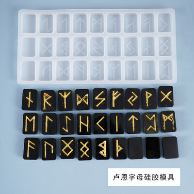 DIY crystal dropper mold, Luen letter creative personality, energy symbol, silicone mold