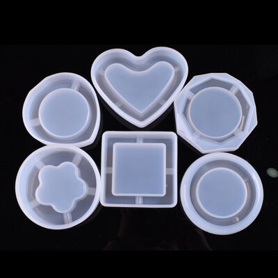 DIY crystal dropper silicone mold small heart-shaped square diamond circular plum blossom ashtray mold