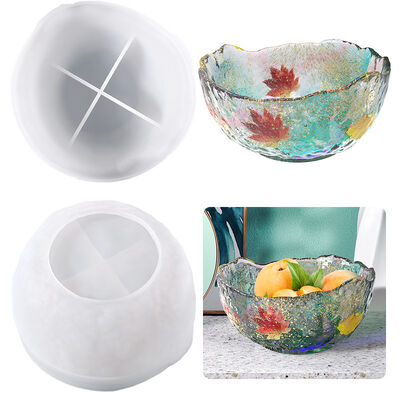 DIY crystal dropper mold creative irregular fruit nut storage bowl silicone mold wholesale