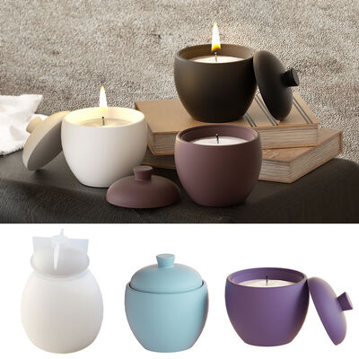 DIY crystal dropper resin gypsum storage box pear shaped hazelnut candle cup flower pot silicone mold