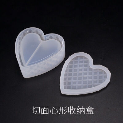 DIY crystal dropper mold storage box mold heart-shaped cut jewelry gift box silicone mold