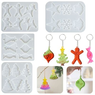 DIY Crystal Dropping Resin Mold Butterfly Sun Dragonfly Moon Wind Chime Pendant Silicone Mold