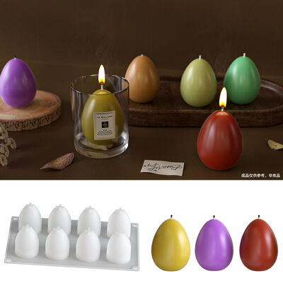 Ba Lian Egg Aromatherapy Ornament Decoration Silicone Mold Easter DIY Elliptical Easter Egg Candle Mold