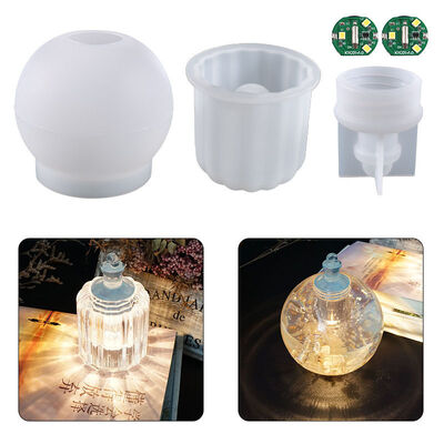 DIY crystal dropper resin mold, striped oval pendant light decoration, ornament storage, silicone mold