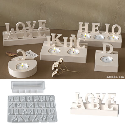 Aromatherapy gypsum 26 English letter plug-in silicone mold DIY letter splicing blessing message ornament mold
