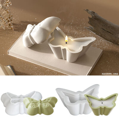 Ins Wind Butterfly Storage Can Dropping Mold DIY Aromatherapy Candle Cup Gypsum Platform Silicone Mold