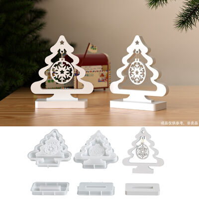 Aromatherapy gypsum Christmas tree snowflake hanging ornament silicone mold DIY crystal resin dropper mold