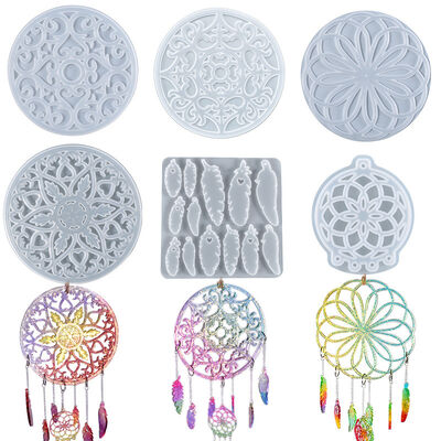 DIY crystal dropper mold, dream catcher, wind chime hanging decoration, silicone mold combination, spot wholesale